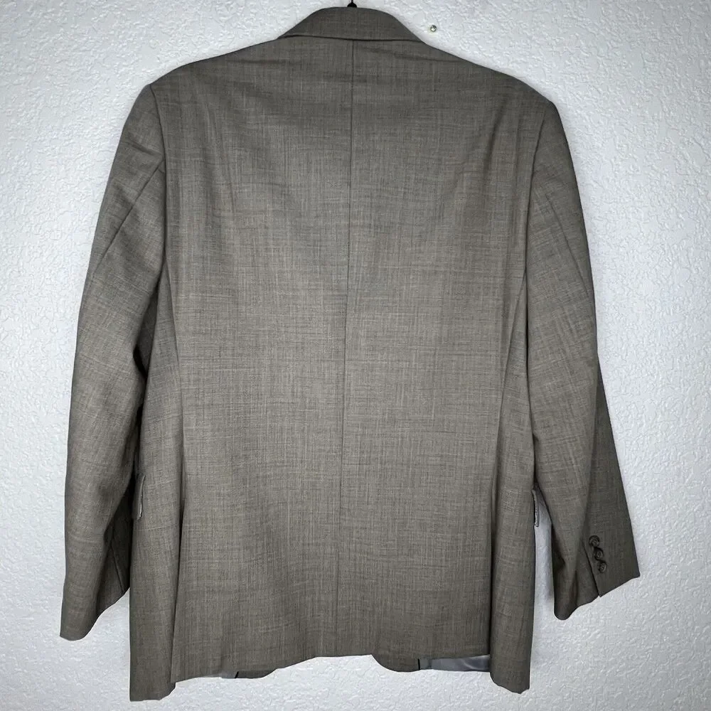 Banana Republic Mens Size 40S Wool Blazer Tailored Fit Taupe Tan